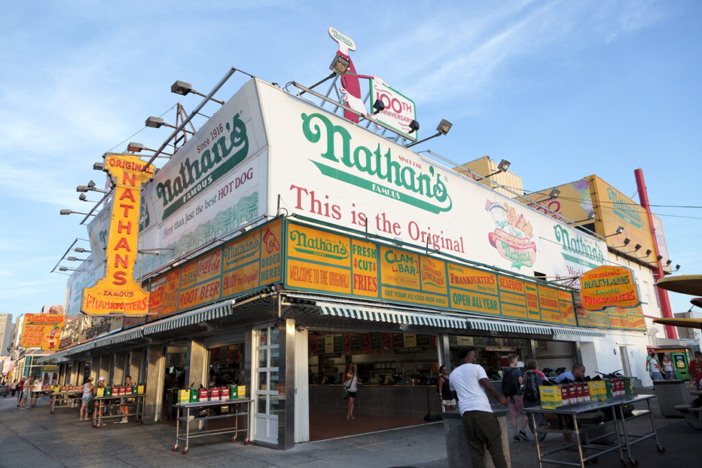 Nathan's original location makes provides the best grub during summertime in Brooklyn.