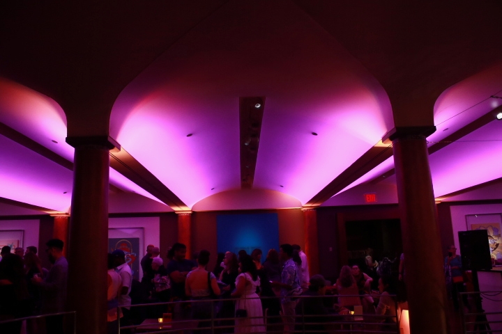 People enjoying one of the last Friday night soirees at the Rubin Museum.